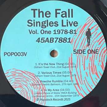 LP The Fall: Singles Live Vol. One 1978-81