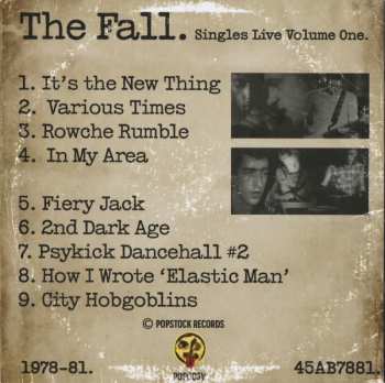 LP The Fall: Singles Live Vol. One 1978-81