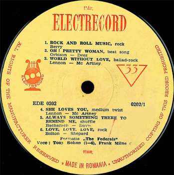 LP The Federals: The Federals Solist: Tony Bolton