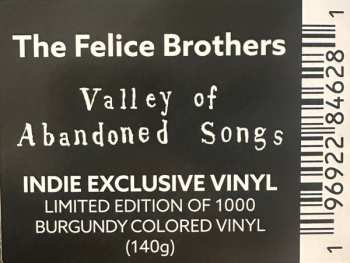 LP The Felice Brothers: Valley Of Abandoned Songs CLR | LTD