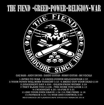 CD The Fiend: Greed Power Religion War