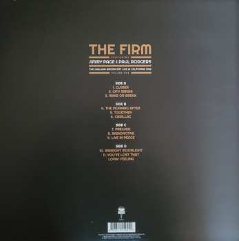 2LP The Firm: The Oakland Broadcast Live In California 1985. Volume One