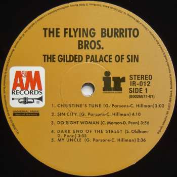 LP The Flying Burrito Bros: The Gilded Palace Of Sin