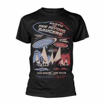Merch The Flying Saucers Vs The Earth: Tričko Earth Vs. The Flying Saucers - Poster (black) S