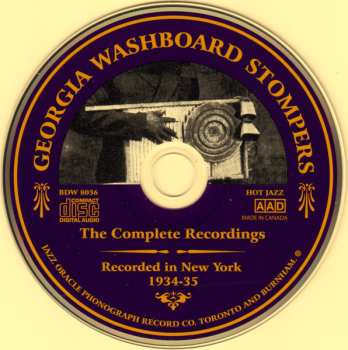CD The Georgia Washboard Stompers: The Complete Recordings (Recorded In New York 1934-1935)