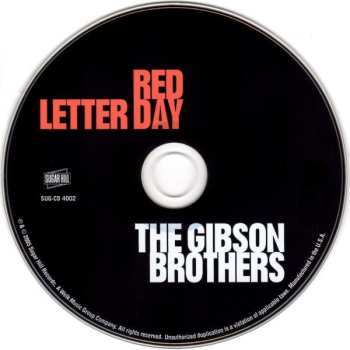 CD Gibson Brothers: Red Letter Day