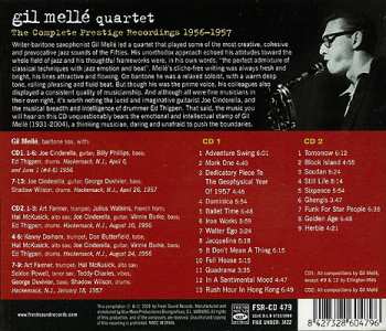 2CD The Gil Melle Quartet: The Complete Prestige Recordings 1956-1957