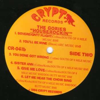 LP The Gories: Houserockin'