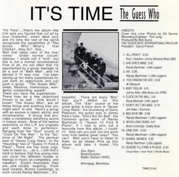CD The Guess Who: It's Time