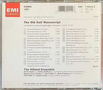 CD The Hilliard Ensemble: The Old Hall Manuscript