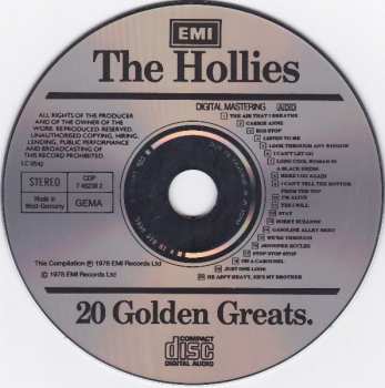 CD The Hollies: 20 Golden Greats