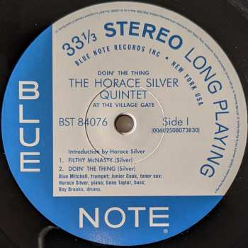LP The Horace Silver Quintet: Doin' The Thing - At The Village Gate