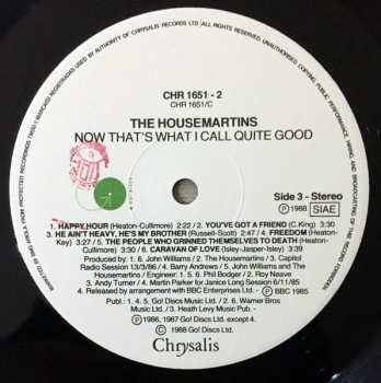 2LP The Housemartins: Now That's What I Call Quite Good