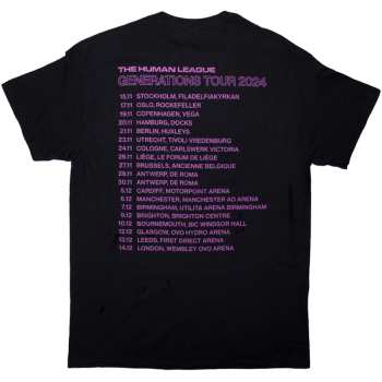 Merch The Human League: The Human League Unisex T-shirt: Generations Tour '24 Photo (black) (back Print) (small) S