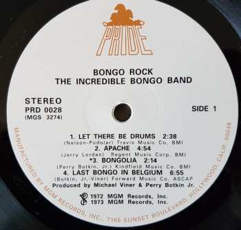 LP The Incredible Bongo Band: Bongo Rock