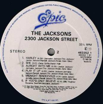 LP The Jacksons: 2300 Jackson Street
