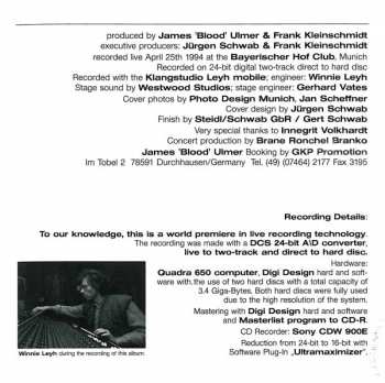 CD The James Blood Ulmer Blues Experience: Live At The Bayerischer Hof