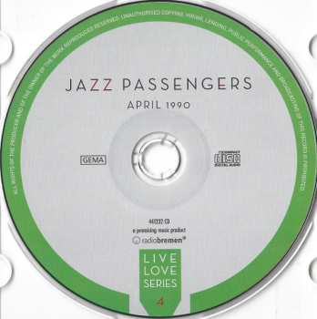 CD The Jazz Passengers: April 1990