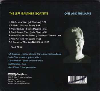CD The Jeff Gauthier Goatette: One And The Same