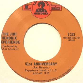 SP The Jimi Hendrix Experience: Purple Haze / 51st Anniversary CLR