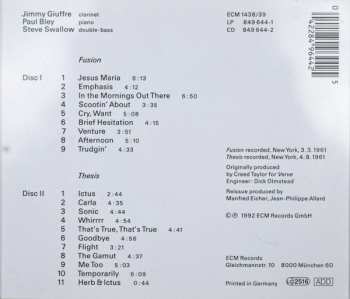 2CD The Jimmy Giuffre Trio: 1961