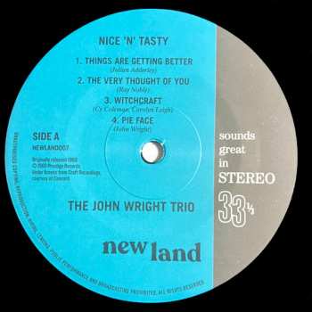 LP The John Wright Trio: Nice 'N' Tasty