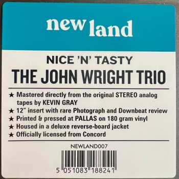 LP The John Wright Trio: Nice 'N' Tasty