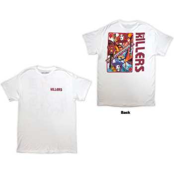 Merch The Killers: The Killers Unisex T-shirt: Tour '24 Diamond Playing Card (white) (back Print & Ex-tour) (small) S
