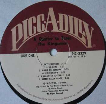 LP The Kingsmen: A Quarter To Three