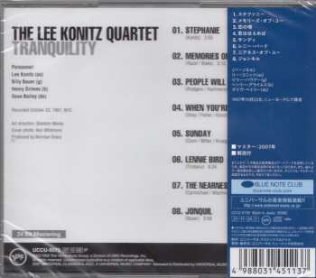CD The Lee Konitz Quartet: Tranquility LTD