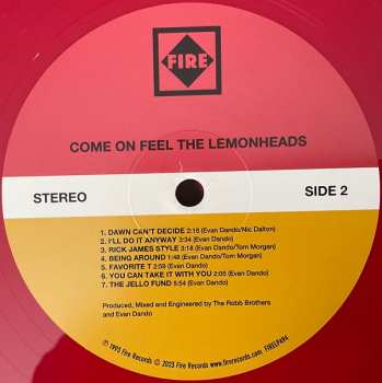 2LP The Lemonheads: Come On Feel The Lemonheads CLR