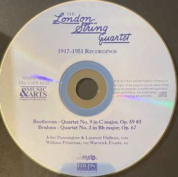 8CD/Doos London String Quartet: 1917-1951 Recordings