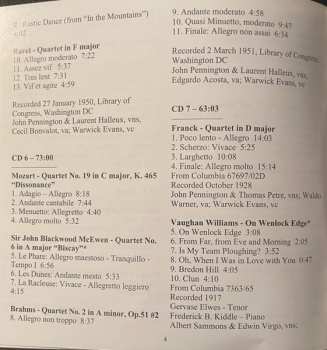 8CD/Doos London String Quartet: 1917-1951 Recordings