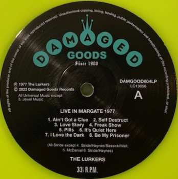 LP The Lurkers: Live At The Queens Hotel (Margate 23rd December 1977) CLR