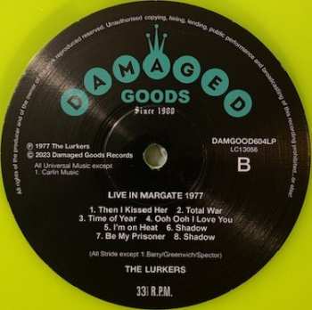 LP The Lurkers: Live At The Queens Hotel (Margate 23rd December 1977) CLR