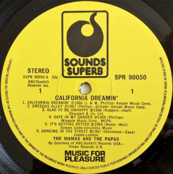 LP The Mamas & The Papas: Best Of The Mamas & The Papas - California Dreamin'