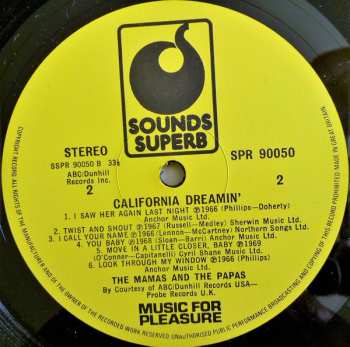 LP The Mamas & The Papas: Best Of The Mamas & The Papas - California Dreamin'
