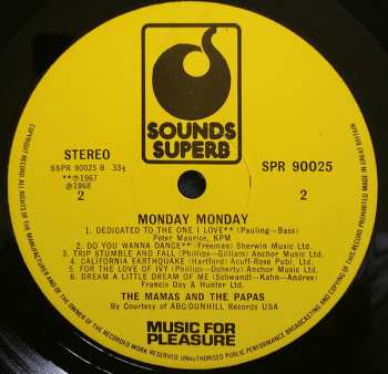 LP The Mamas & The Papas: Best Of The Mamas & The Papas - Monday Monday