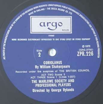 4LP/Doos William Shakespeare: Coriolanus