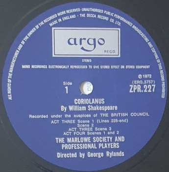 4LP/Doos William Shakespeare: Coriolanus