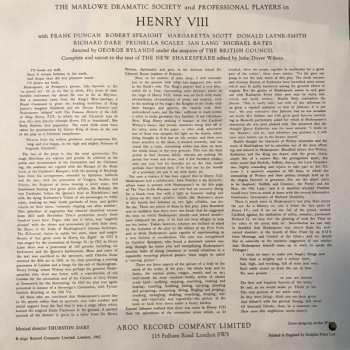 4LP/Doos The Marlowe Dramatic Society And Professional Players: Henry VIII
