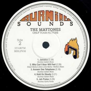 2LP The Maytones: Only Your Picture PIC
