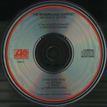 CD The Modern Jazz Quartet: No Sun In Venice