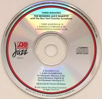 CD The Modern Jazz Quartet: Three Windows