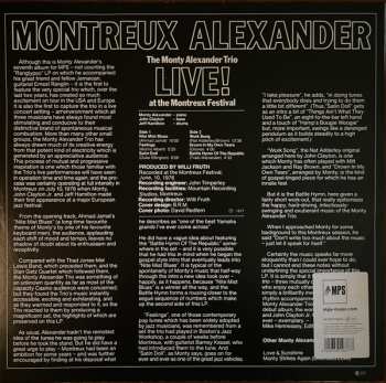LP The Monty Alexander Trio: Montreux Alexander - Live! At The Montreux Festival CLR | LTD