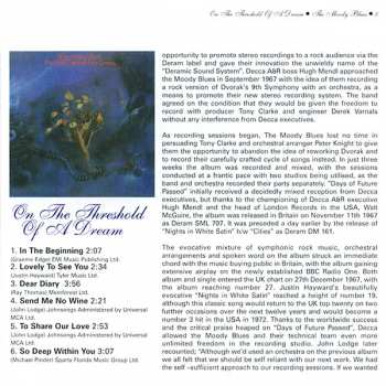 CD The Moody Blues: On The Threshold Of A Dream
