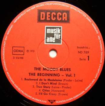 LP The Moody Blues: The Beginning Vol. 1