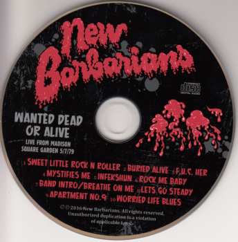 CD The New Barbarians: Wanted Dead Or Alive - Live From Madison Square Garden 5/7/79