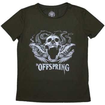 Merch The Offspring: Dames T-shirt Feathered Winged Skull