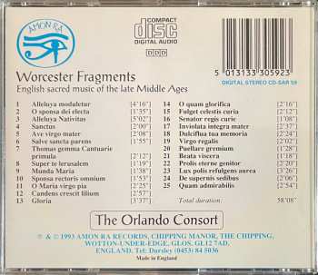 CD Orlando Consort: Worcester Fragments - English Sacred Music Of The Late Middle Ages